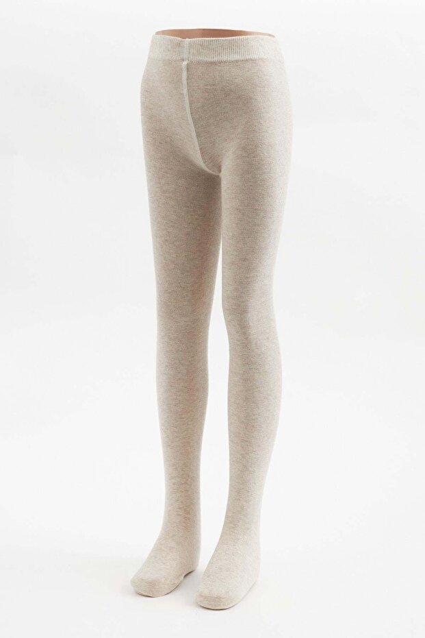 Children's Cotton Pantyhose Brown Melange