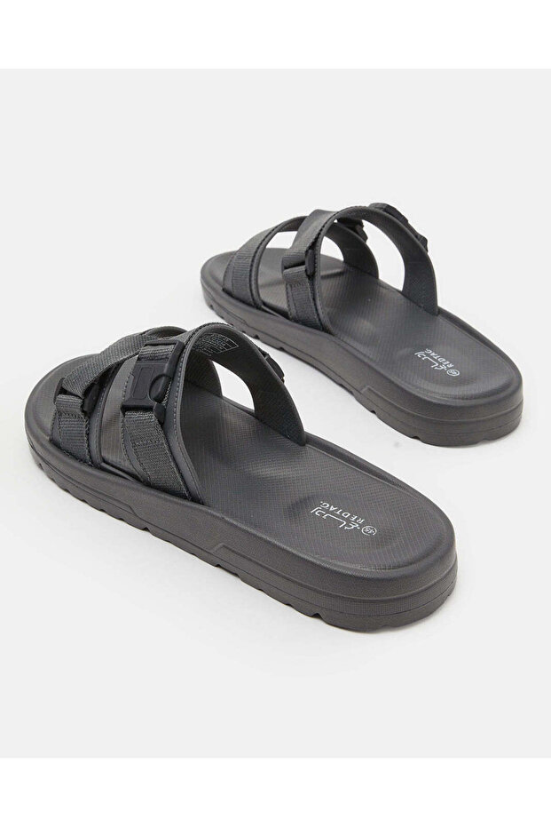 شباشب رجالية رمادية سادة - 4