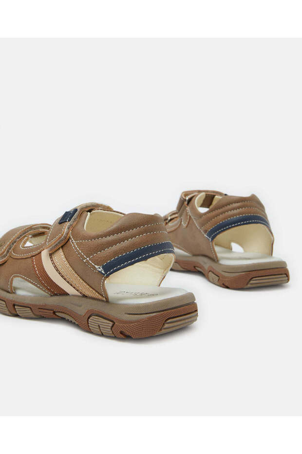 Boys Brown Patch Sandals - 4