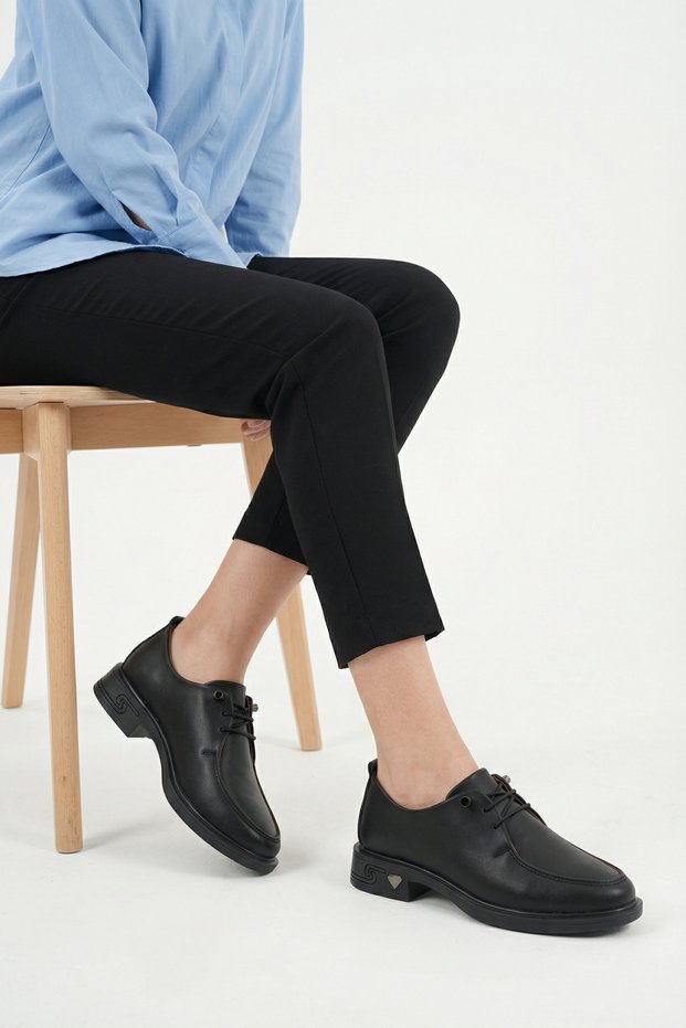 Women's Loafers 0012345 Black Skin