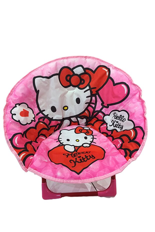 Hello Kitty Kids Moon Chair – Foldable Padded Saucer Chair for Toddlers & Children - Pink