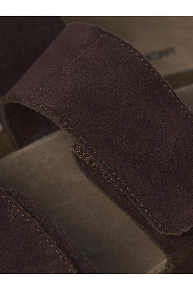 صندل من جلد سويدي الغزال مزدوج حزامين - 7