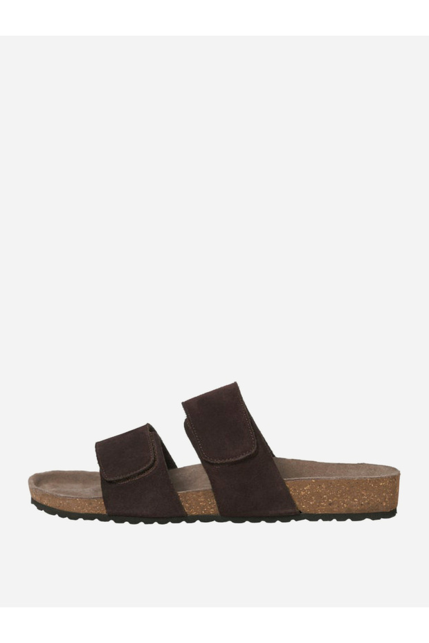 صندل من جلد سويدي الغزال مزدوج حزامين - 1