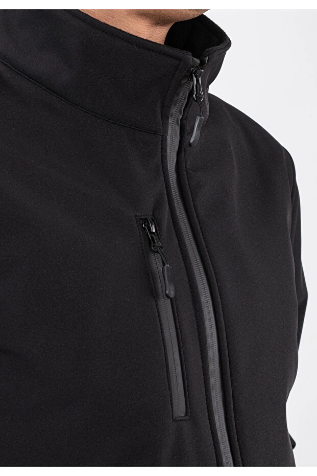 Kışlık Mont (Softshell) Sİyah - 6