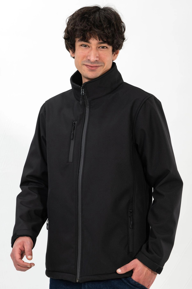 Kışlık Mont (Softshell) Sİyah - 3