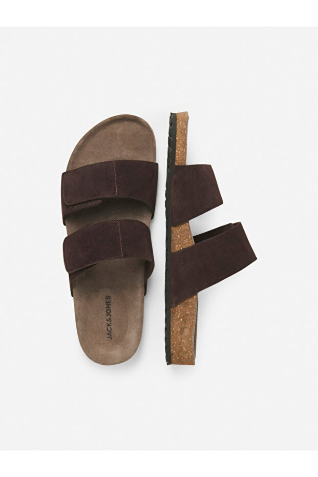 صندل من جلد سويدي الغزال مزدوج حزامين - 2