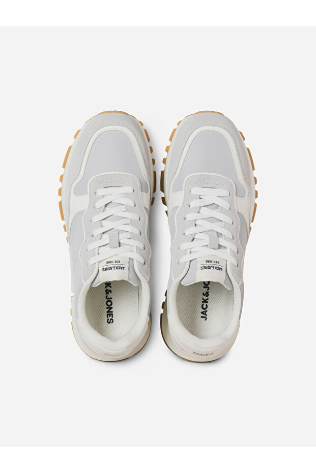 Panelled Lace-Up Casual Sneakers - 2