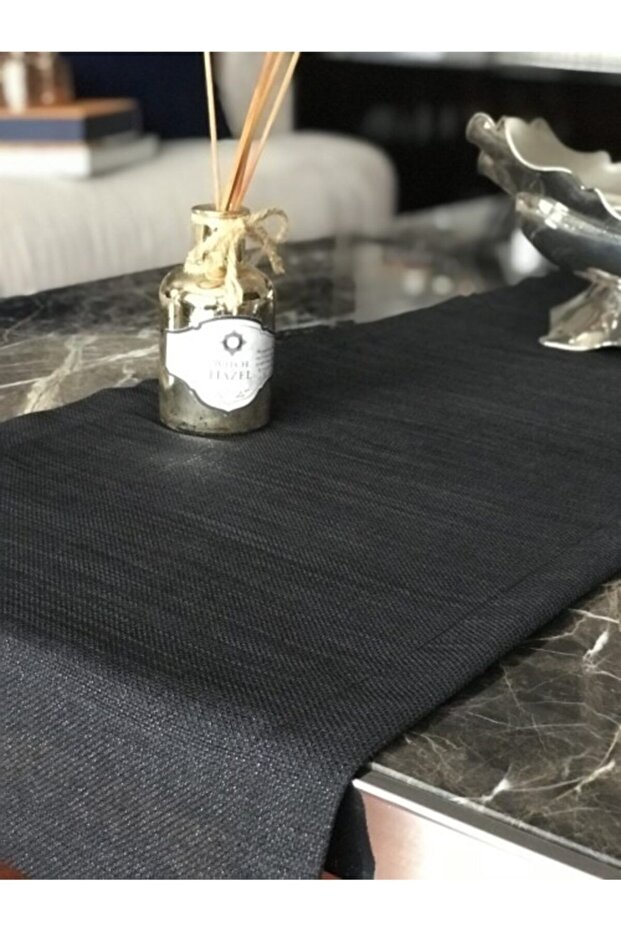 لمّاع أسود مفرش طاولة طويل 40x150 سم