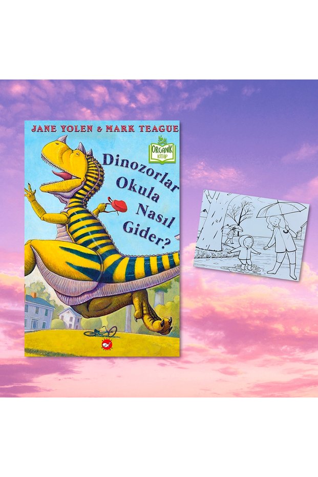 How Do Dinosaurs Go to School? / Organic Book / Hardcover / Postcard Painting Gift