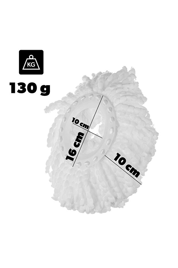 Spin Mop Refill Replacement Head Microfiber Round 36cm - 2