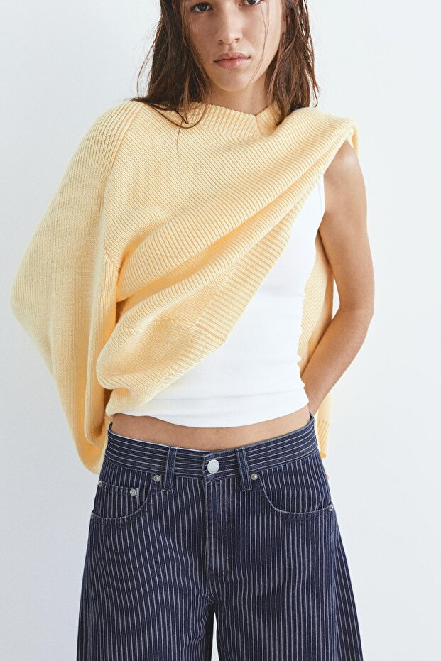 Çizgili balon jean - 7