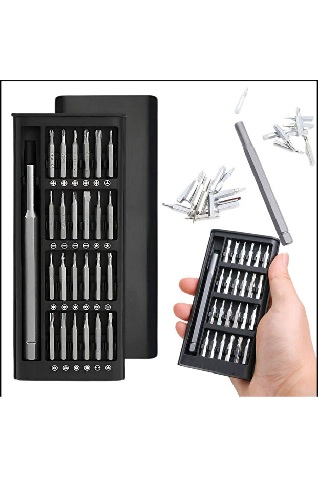 Precision screwdriver bit set with magnetic bits, 24 bits + box - 1