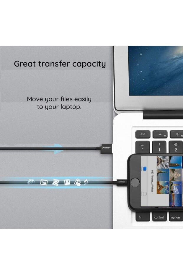 USB to Lightning Data Cable, 2m - Black - 6