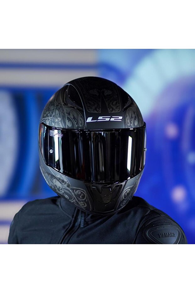 Rapid 2 Race Crypt Mat Siyah Kask ve Şeffaf Vizör - 5