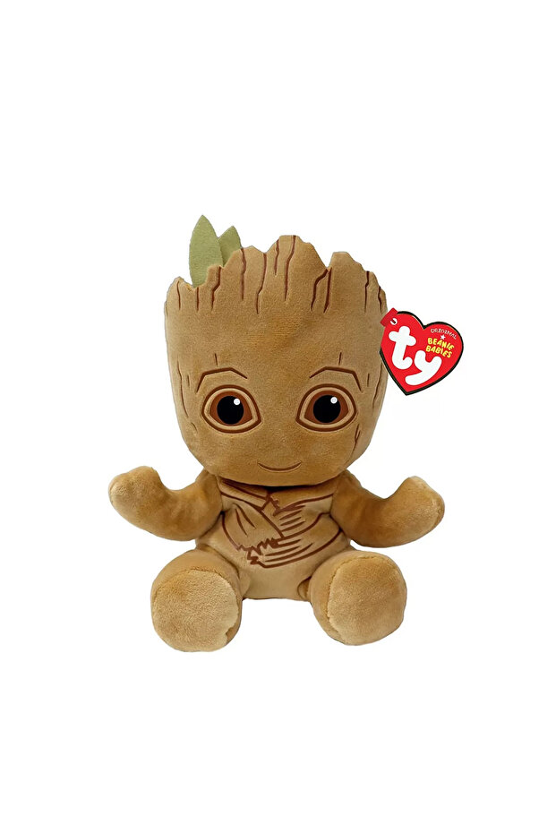 TY 15CM BEANIE BABIES SOFT MARVEL GROOT - 1