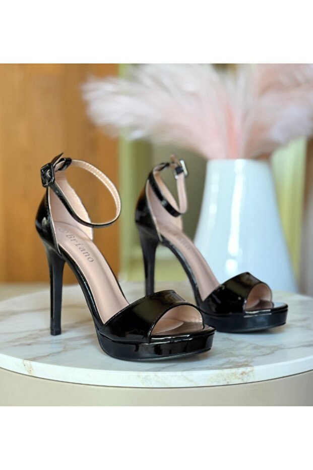 Sandale cu toc Shields negre 2 - 1