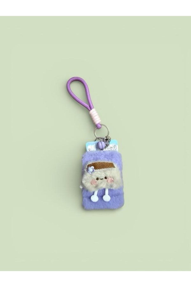 Bi̇z Home P Plush Makeup Mirror with Hanger and Keychain (Purple)