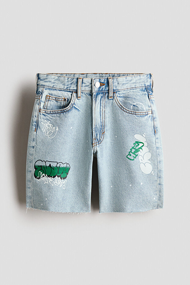 Bol Kesimli Kot Şort - 1