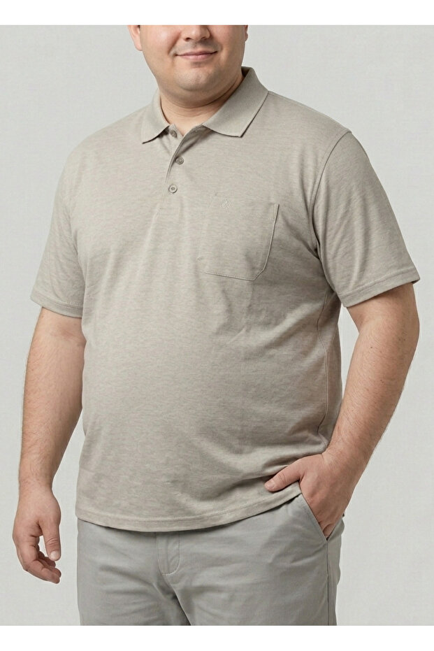 Men's T-Shirt Pocketed Cotton Anti-Sweat Oversized Large Size