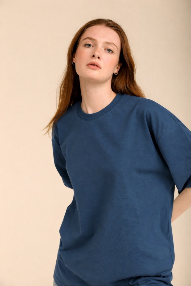 Дамска тениска Basic Regular Oversize - 2