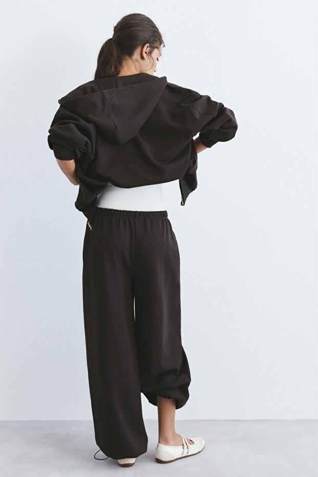 Fermuarlı kapüşonlu sweatshirt - 4