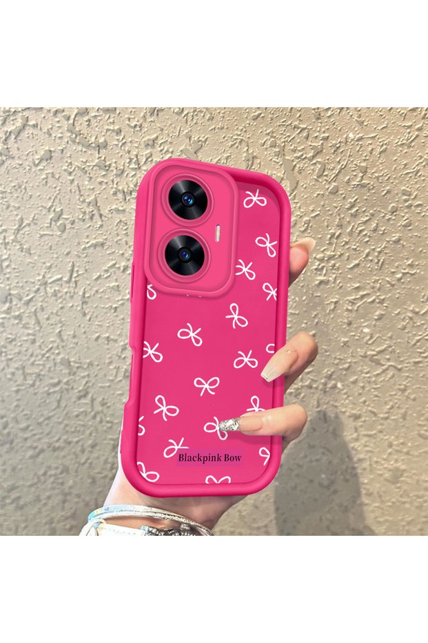 Realme C55 Simple Bowknot Case, High Quality Silicone, Shockproof, Stylish
