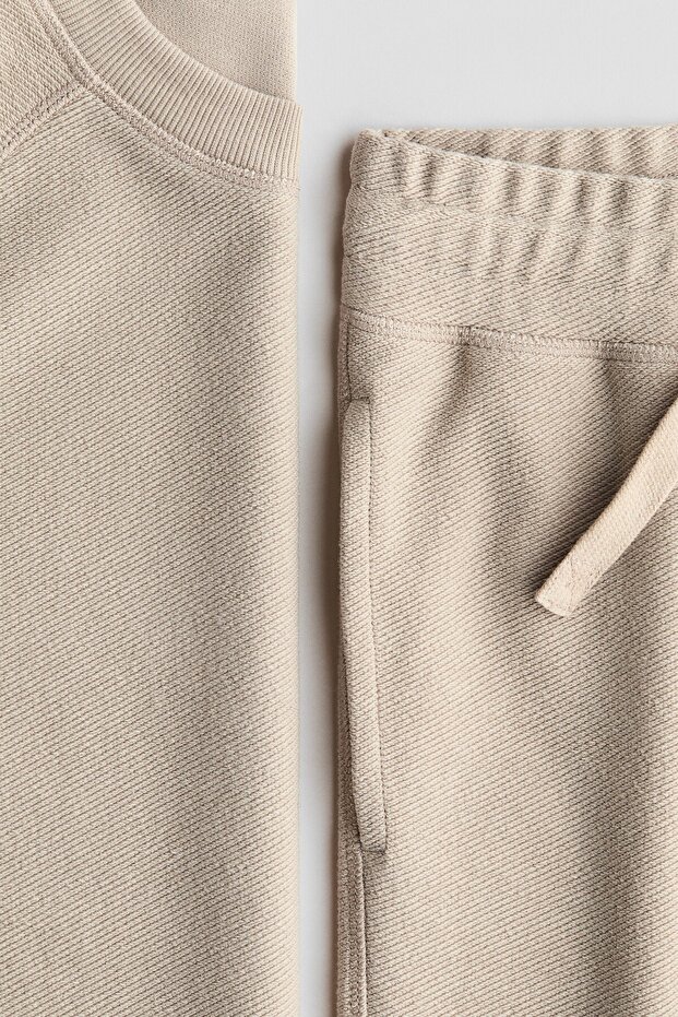 2 Parçalı Tekstüre Sweatshirt Set - 2