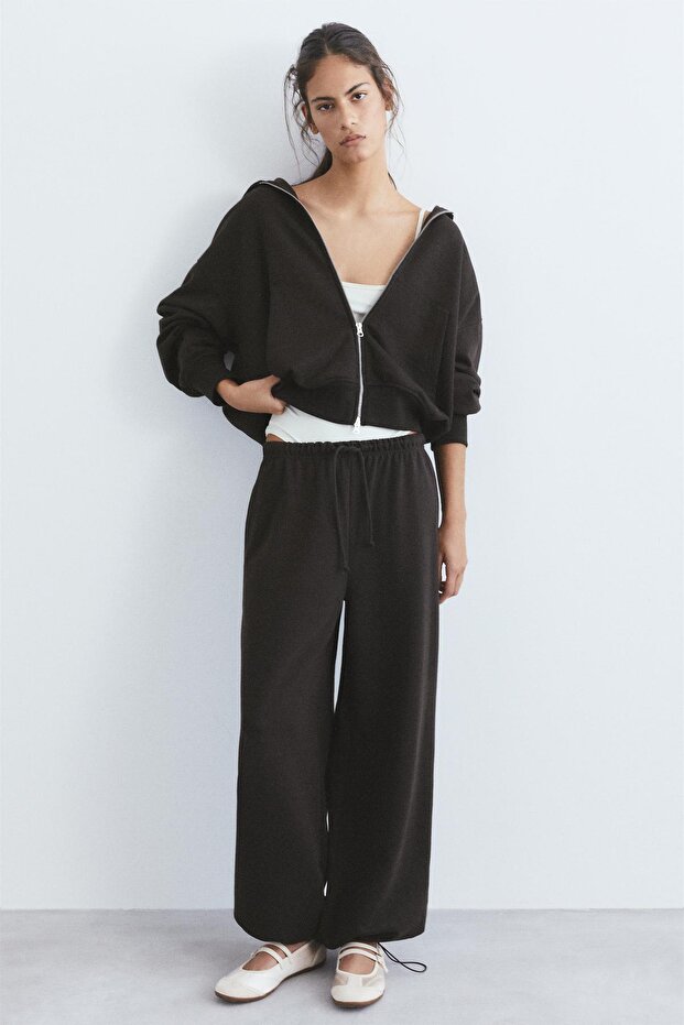 Fermuarlı kapüşonlu sweatshirt - 2