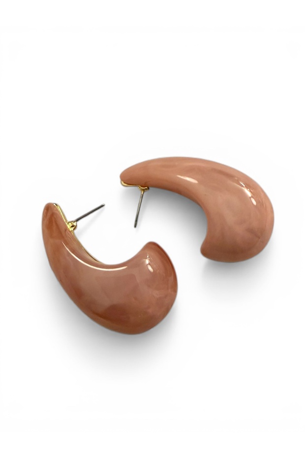 Damla Model Double Colored Earrings