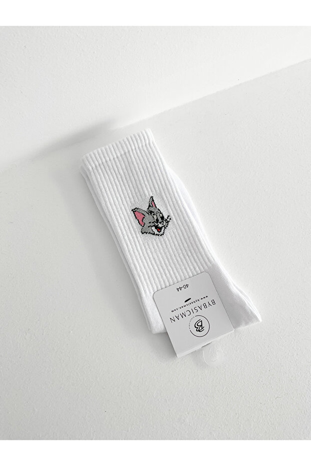 White Tom Socks - 1