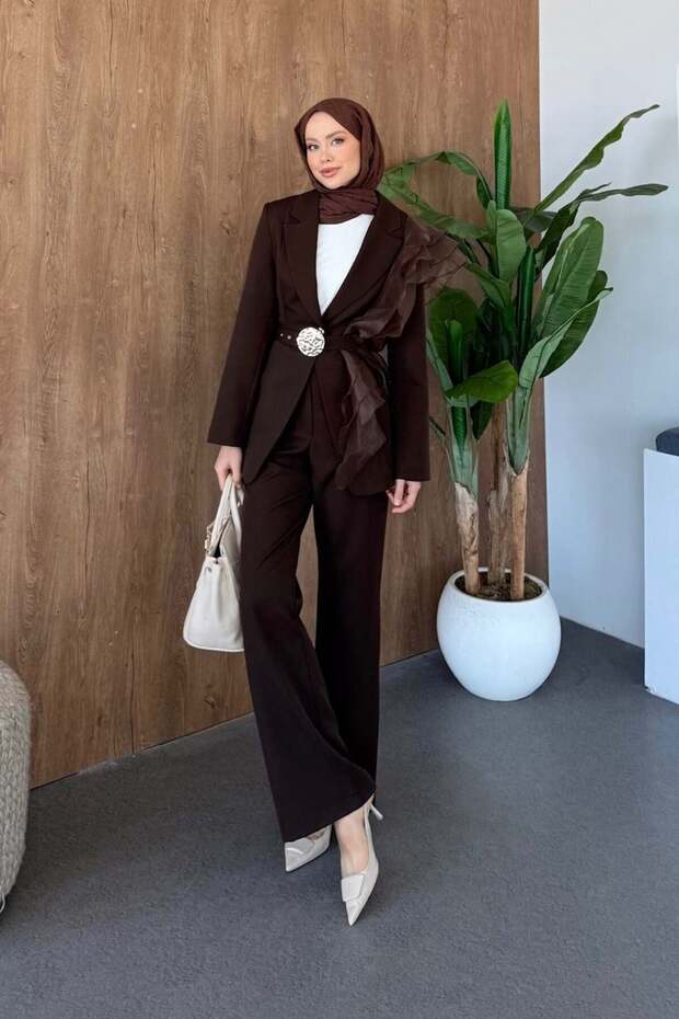 Ruffle Set Brown - 3