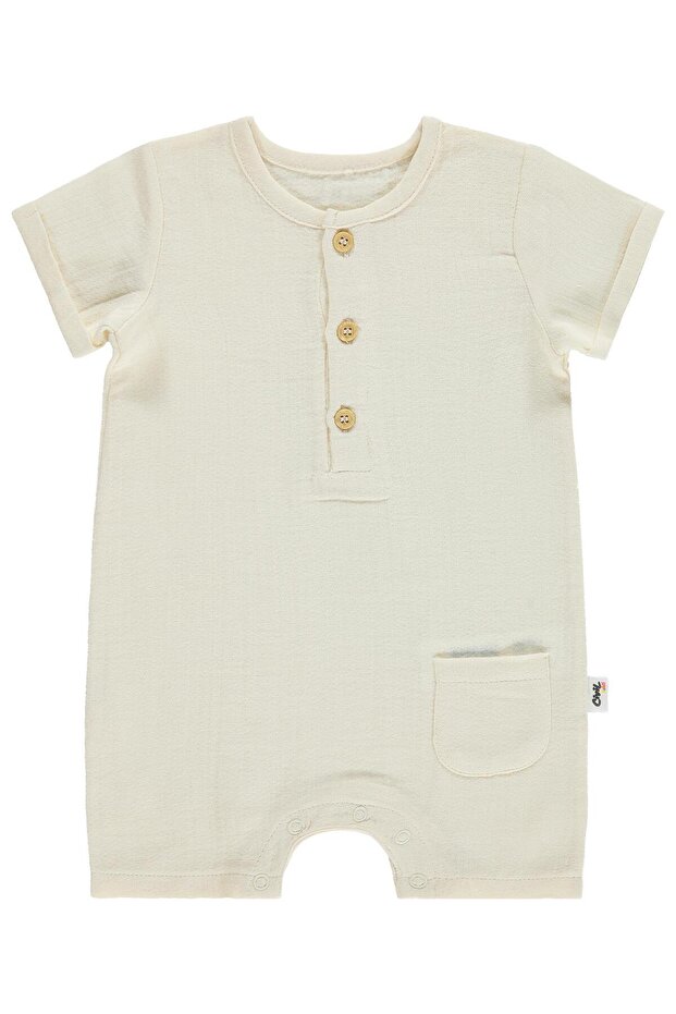 Muslin 6-18 Months Jumpsuit - Beige 9-12 Months