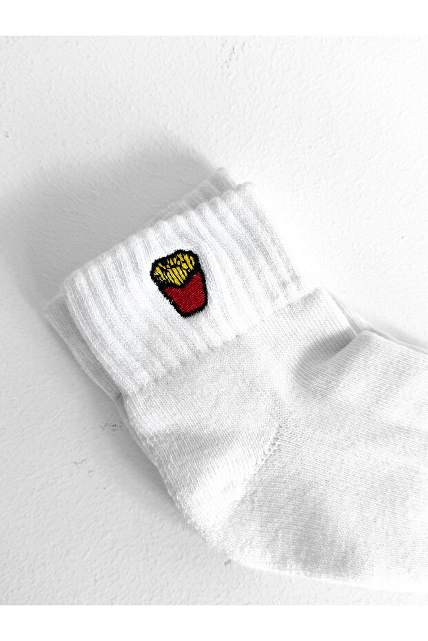 Бели бродерирани получорапи - 2