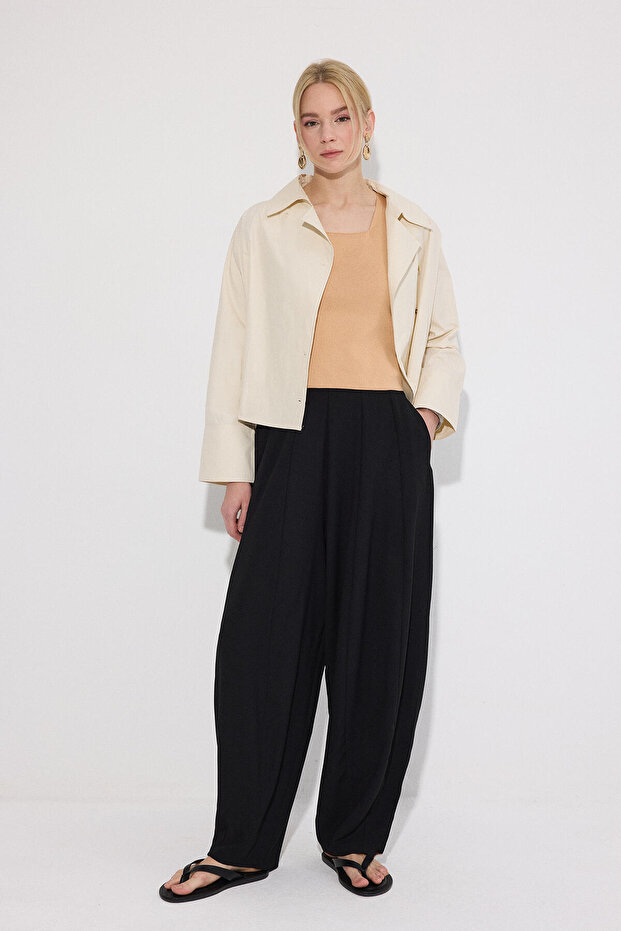 PLEATED CREPE PANT