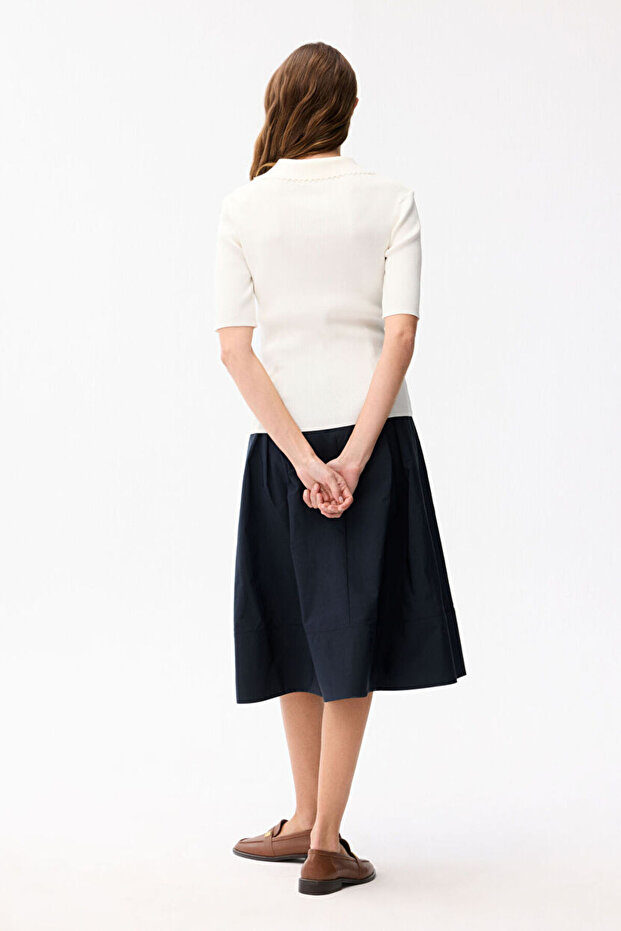 Aksesuarlı Triko Bluz - 5