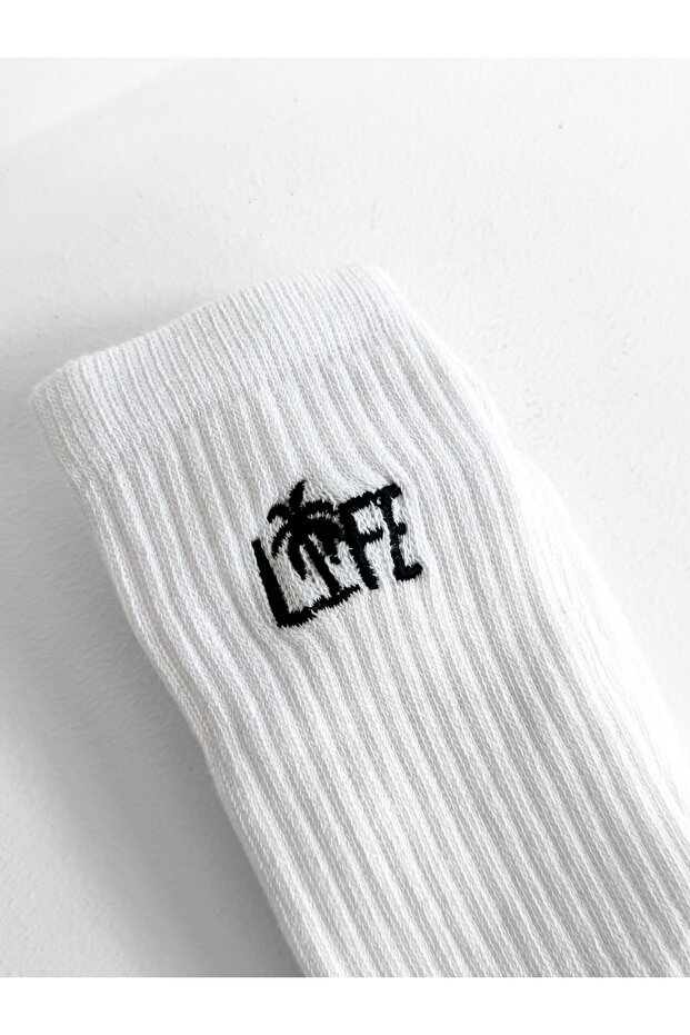 Бял живот Бродирани чорапи - 2