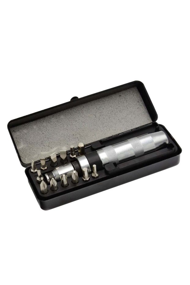 Impact screwdriver with 13 bits