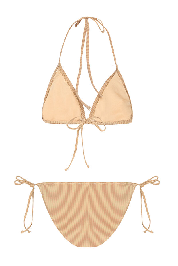 Patterned Triangle Bikini - 2