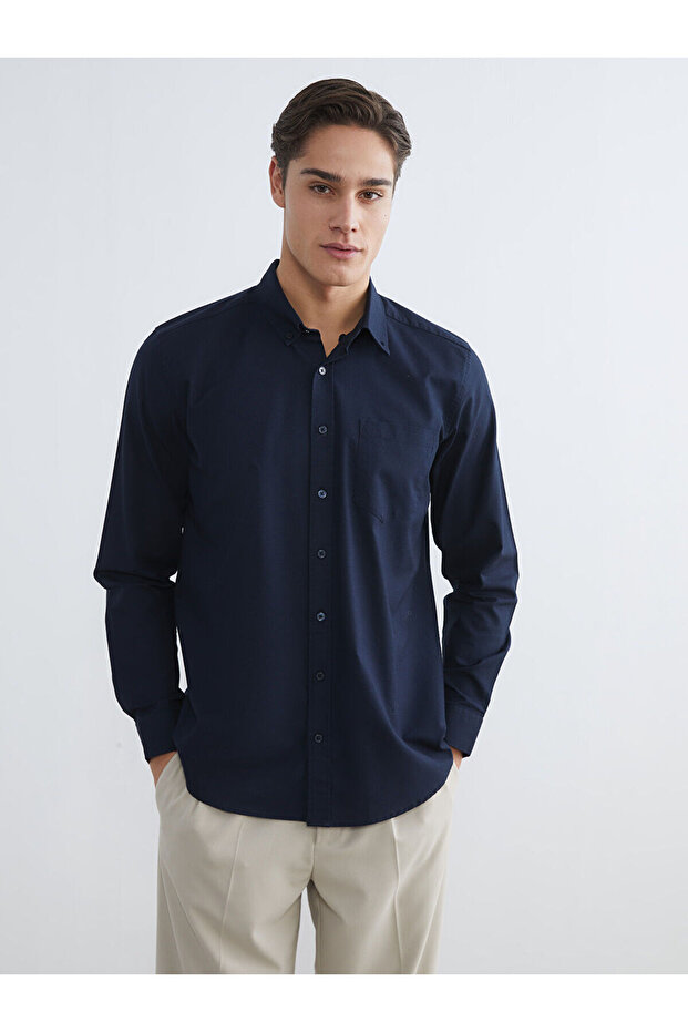 Nevavm Regular Fit Oxford Men's Shirt with Difference
