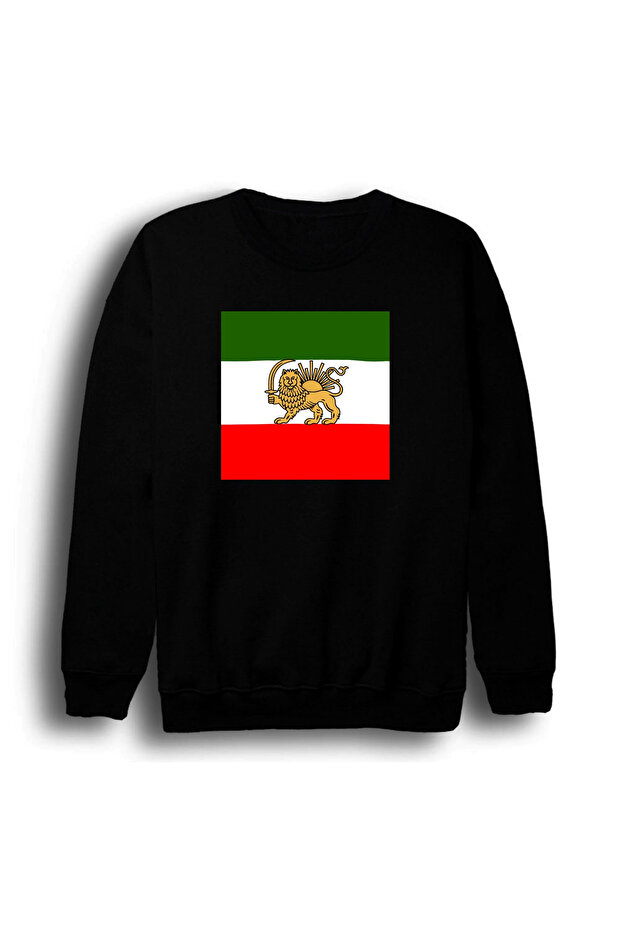 Iranhistoryrevolutionresistance Prince Flag Persian B Printed Unisex 100% P Cotton Crew Neck Black Sweatshirt