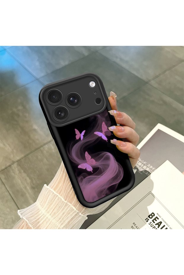 iPhone 17 Pro Max Compatible Black Silicone Case with Shockproof Camera Protection
