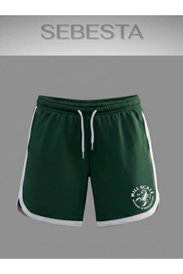 Nothing İn Moderation B Printed Premium Jersey B Piped Sports Shorts