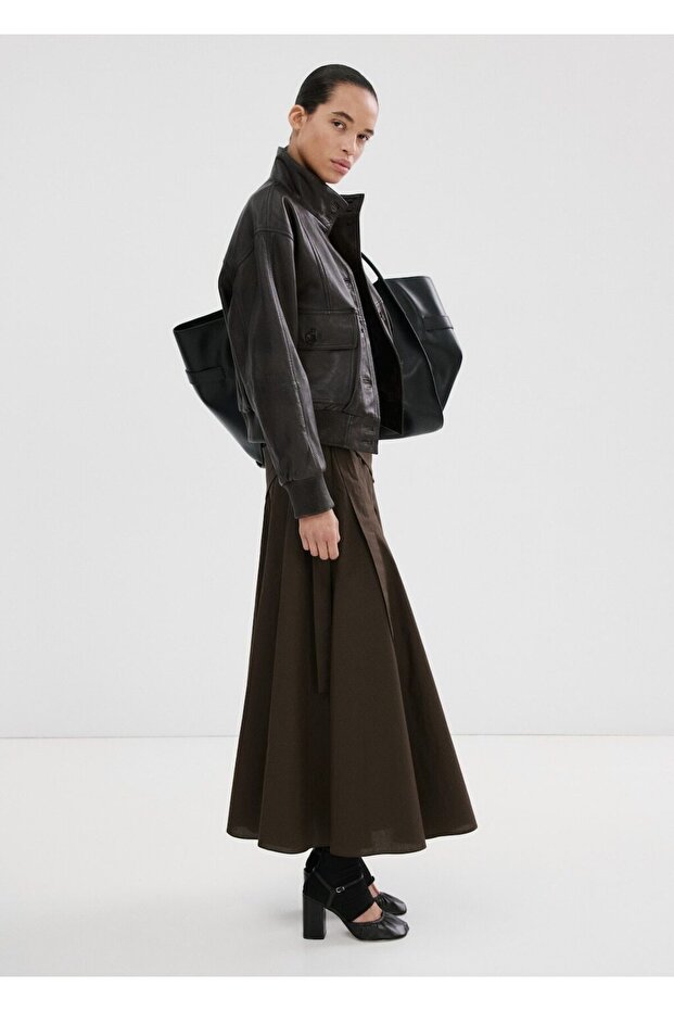 Şal detaylı evaze etek - 2