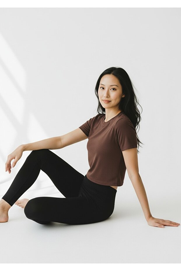 Basic Lycra Combed Cotton Ribbed Crop - 2