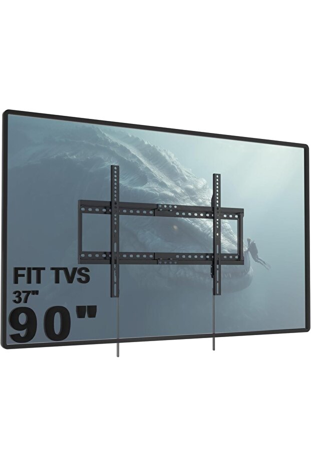 TV Wall Mount Bracket for 37-90 Inch Flat Curved TVs up to 165 lbs, Low Profile Wall Mount