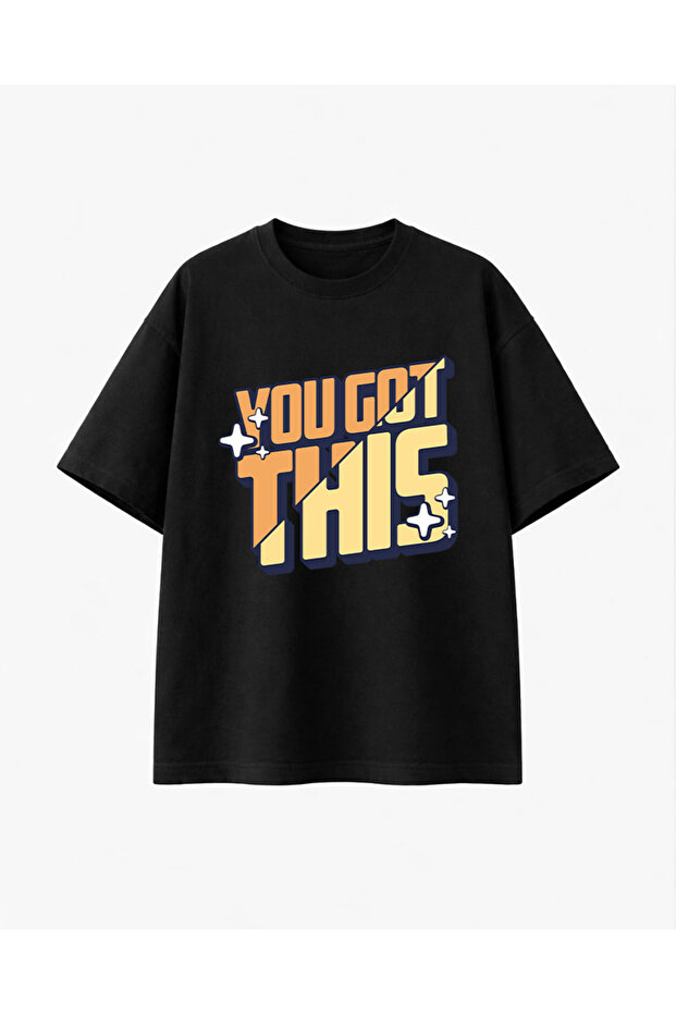 You Got This Printed Black T-Shirt