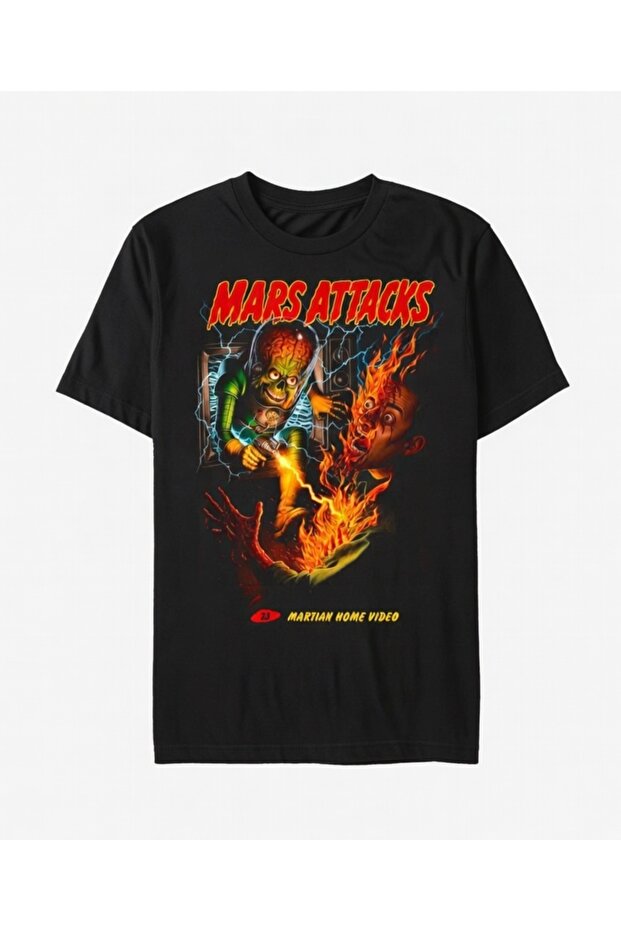 Mars Attacks Printed Black T-Shirt - 1