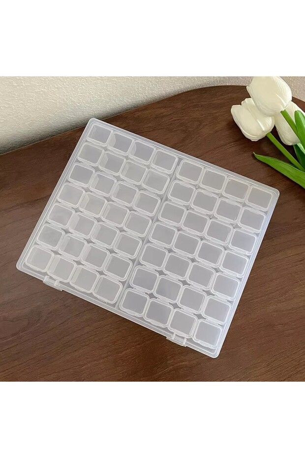 56 Grid G3265A 1PC 28/56 Transparent Jewelry Box Dust-Proof Earring Necklace Multi-Compartment Stora