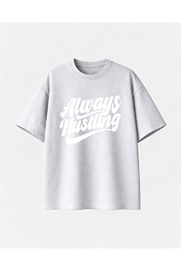 تيشيرت أبيض من Always Hustling مطبوع