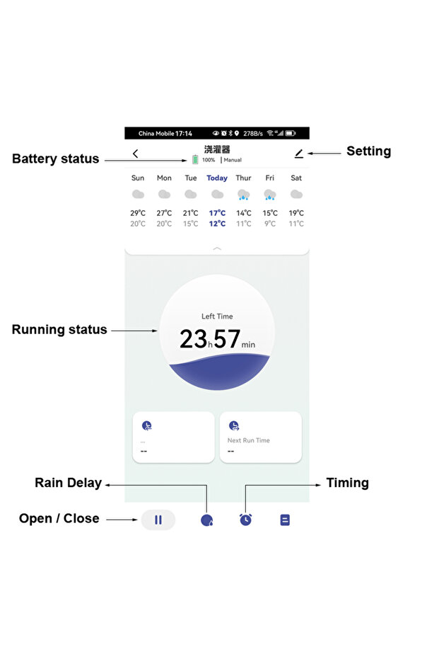جهاز تحكم ري أوتوماتيكي بتقنية Zigbee، إصدار DN15، يعمل ببطارية قابلة للشحن - 3